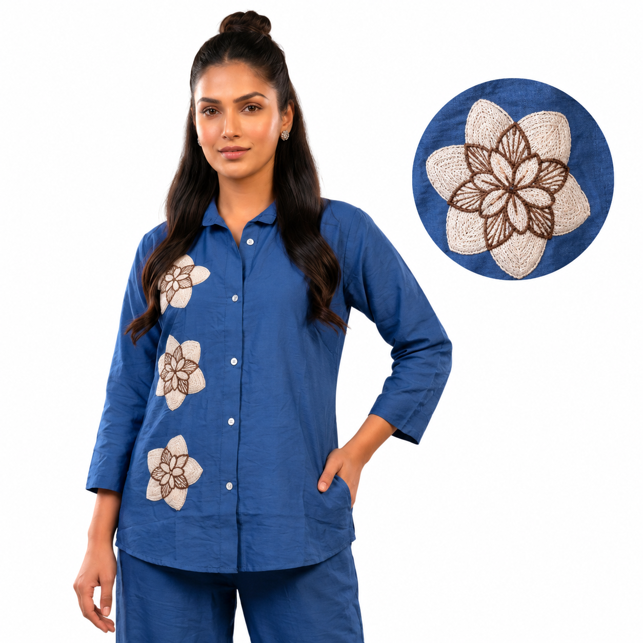 Stylish Floral Shirt Cordset (M–XXL)