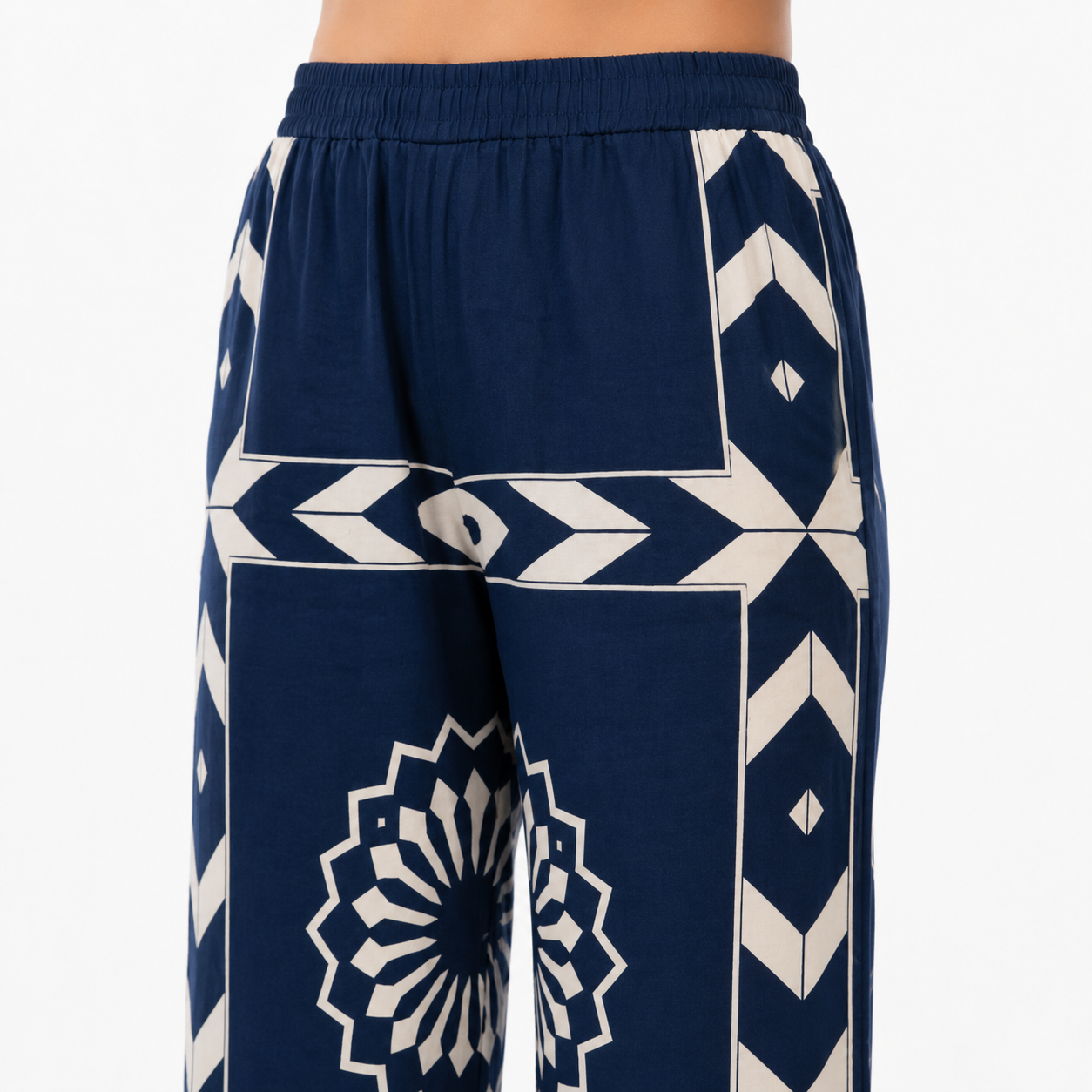 Elegant Printed Co-ord Set (Available in Navy Blue & Black)