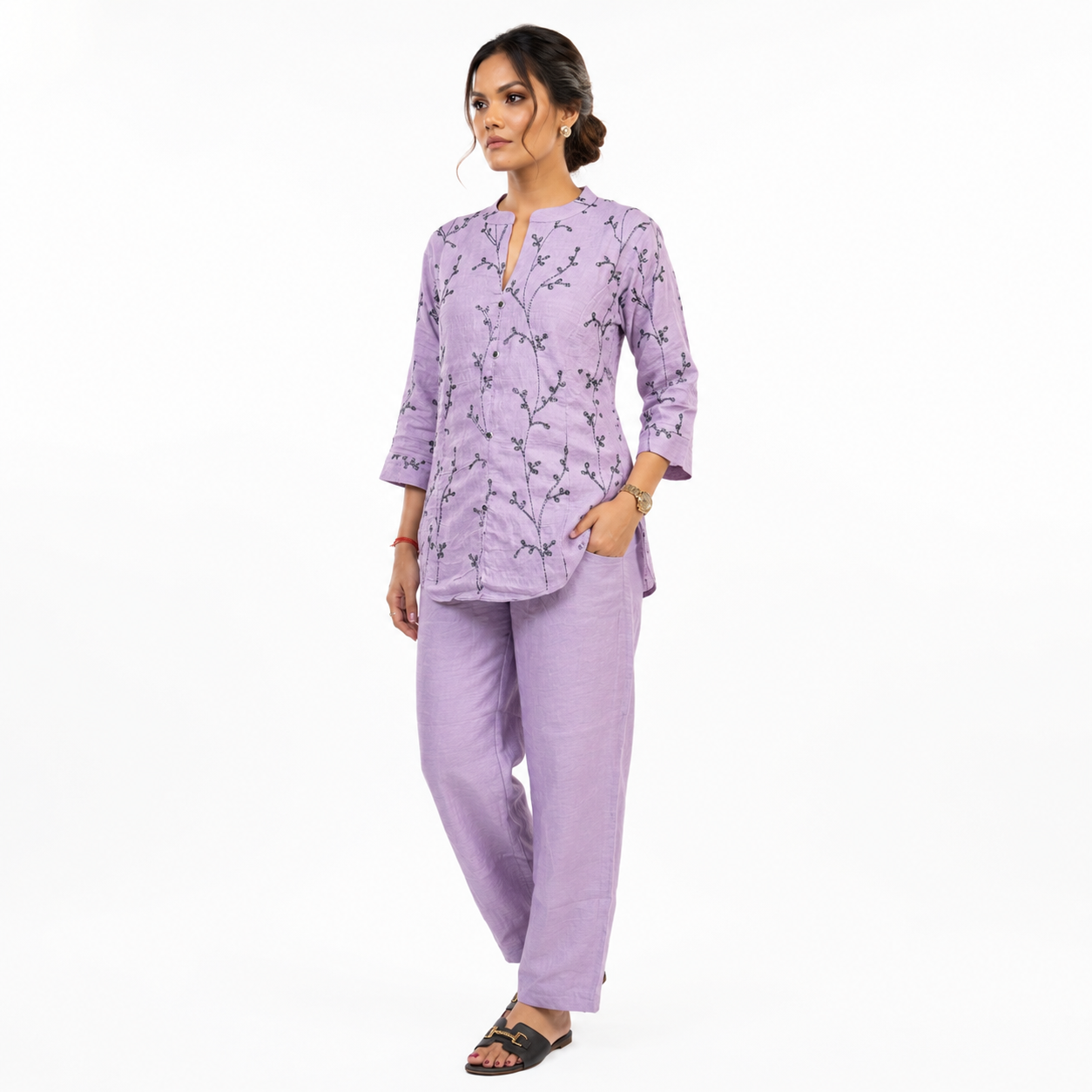 Elegant Printed Cotton Cordset for Everyday Comfort
