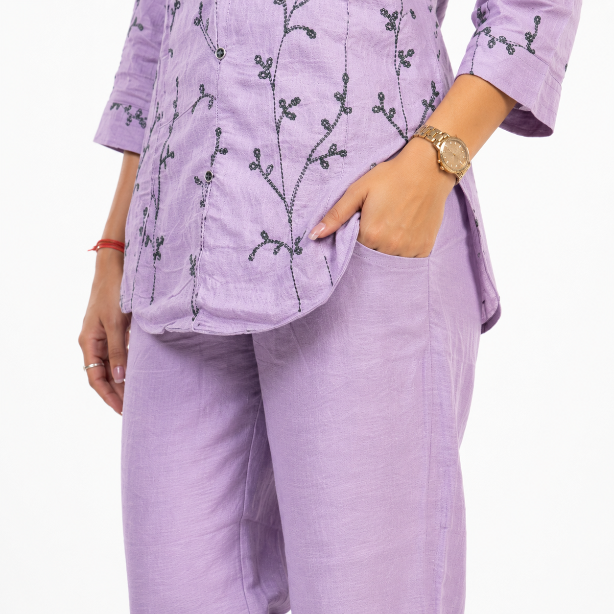 Elegant Printed Cotton Cordset for Everyday Comfort