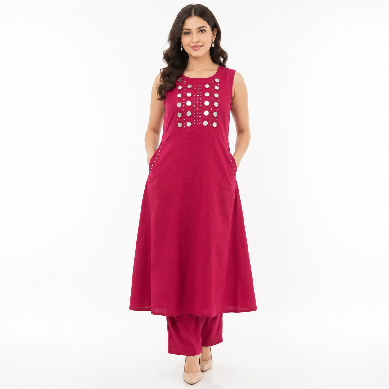 Mirror Work A-Line Cordset with Pockets