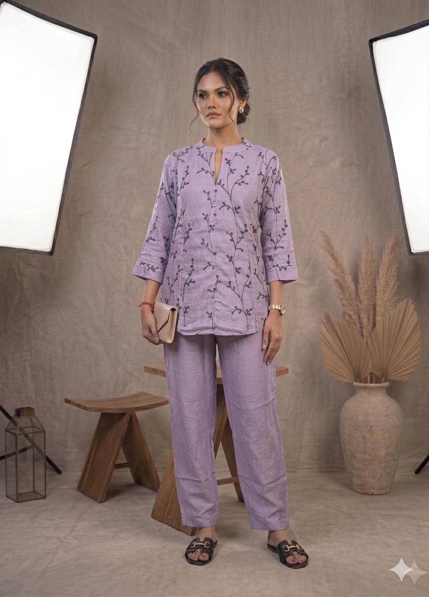 Elegant Printed Cotton Cordset for Everyday Comfort