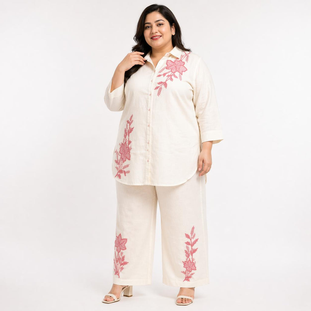 Elegant Floral Cordset (3XL–5XL)